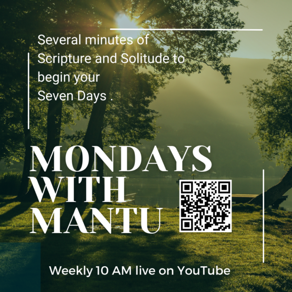 Click here to find this series on YouTube beginning January 8th, 2024. Each Week Pastor Mantu will explore a short scripture and give you a moment to reflect in order to ground you for your coming week. The series will begin in the Psalms in order to give you an opportunity to seed a weekly practice (or more!) of scriptural reflection. You will learn more about scripture, but even more important, you will start learning the meditative and reflective tools to explore your own spirituality.
